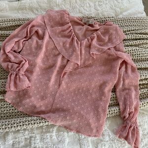 LOFT blush pink blouse